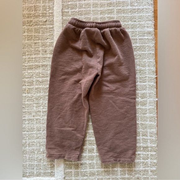 Zara Brown Joggers Relaxed Fit Elastic Waist - Picture 3 of 3